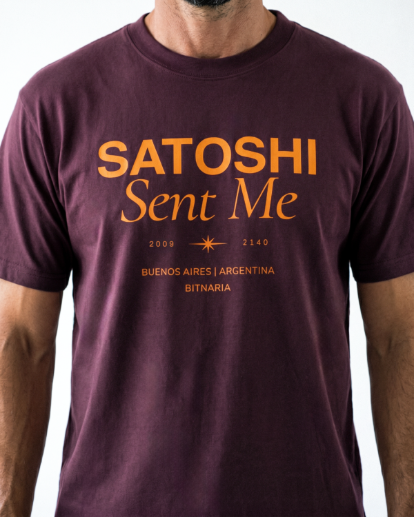 Remera Oversize Bitcoin Satoshi Sent Me violeta - Bitnaria