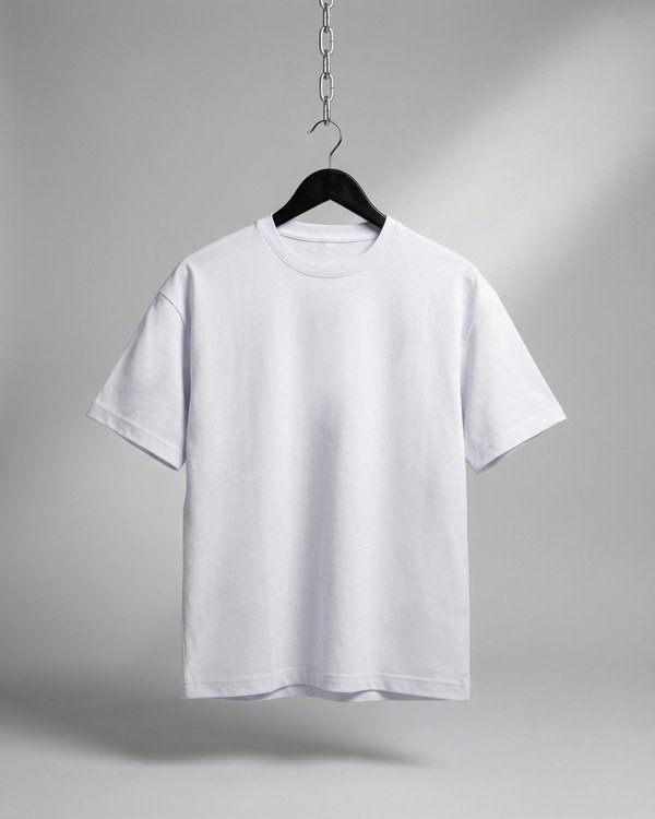 Remera oversize blanca lisa para merch personalizado